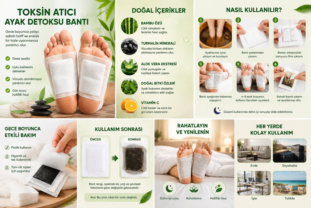Toksin Atıcı Ayak Detoksu Bantı