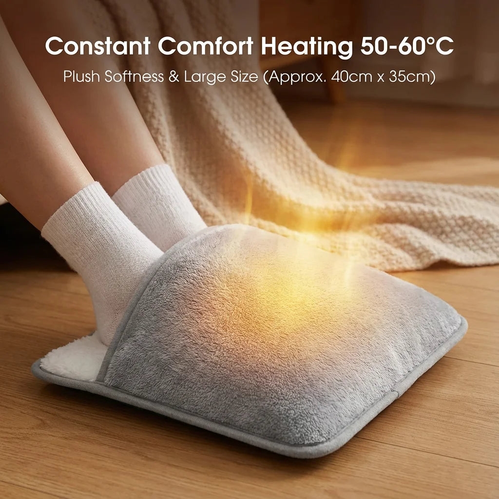 Winter Electric Foot Heating Pad USB Charging Soft Plush Washable Foot Warmer Heater Improve Sleeping Household Foot Warming Mat